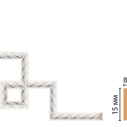 Декоративный угловой элемент DECOMASTER 130-3-7D (200*200мм)